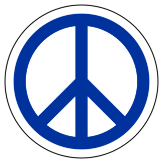 Peace Sign Sticker (Blue)
